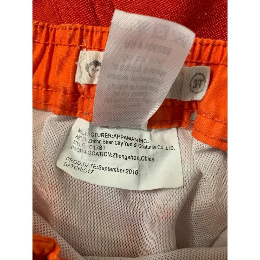 Appaman Hawaiian Print Boys Swim Shorts Trunks Size 3T Orange Beach Pool Summer